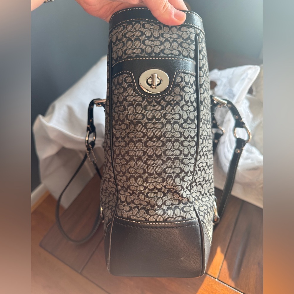 Coach Signature Jacquard Tote in Black/Grey Colorway Y2K 2000s - Picture 6 of 9